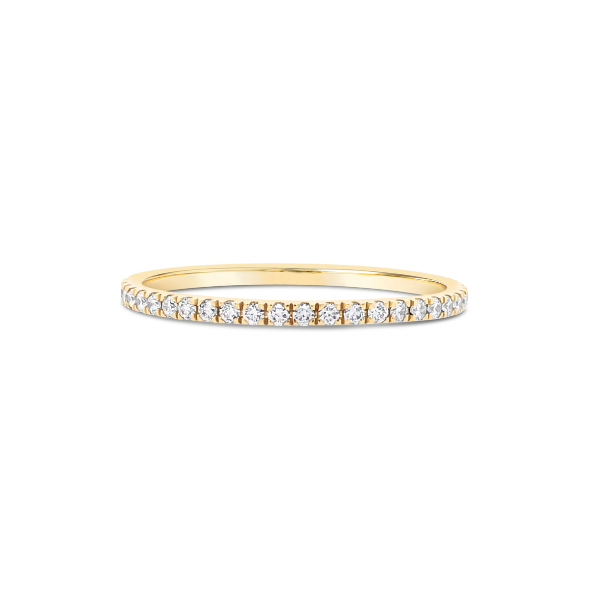 Micro Pave Diamond Band 1.6mm Platinum