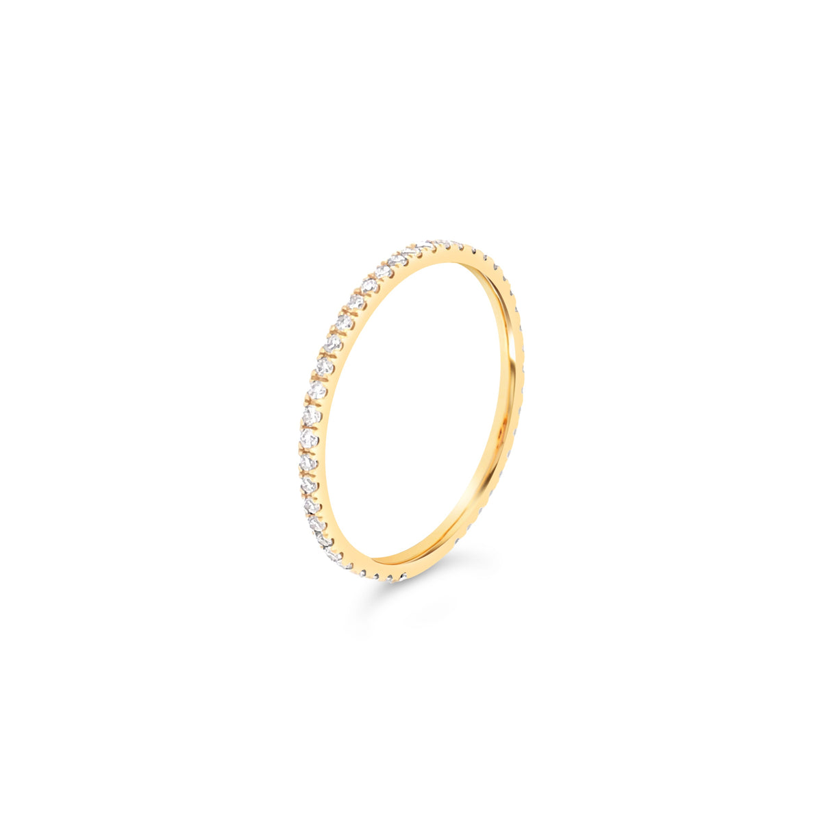 Micro Pave Diamond Band 1.6mm Platinum