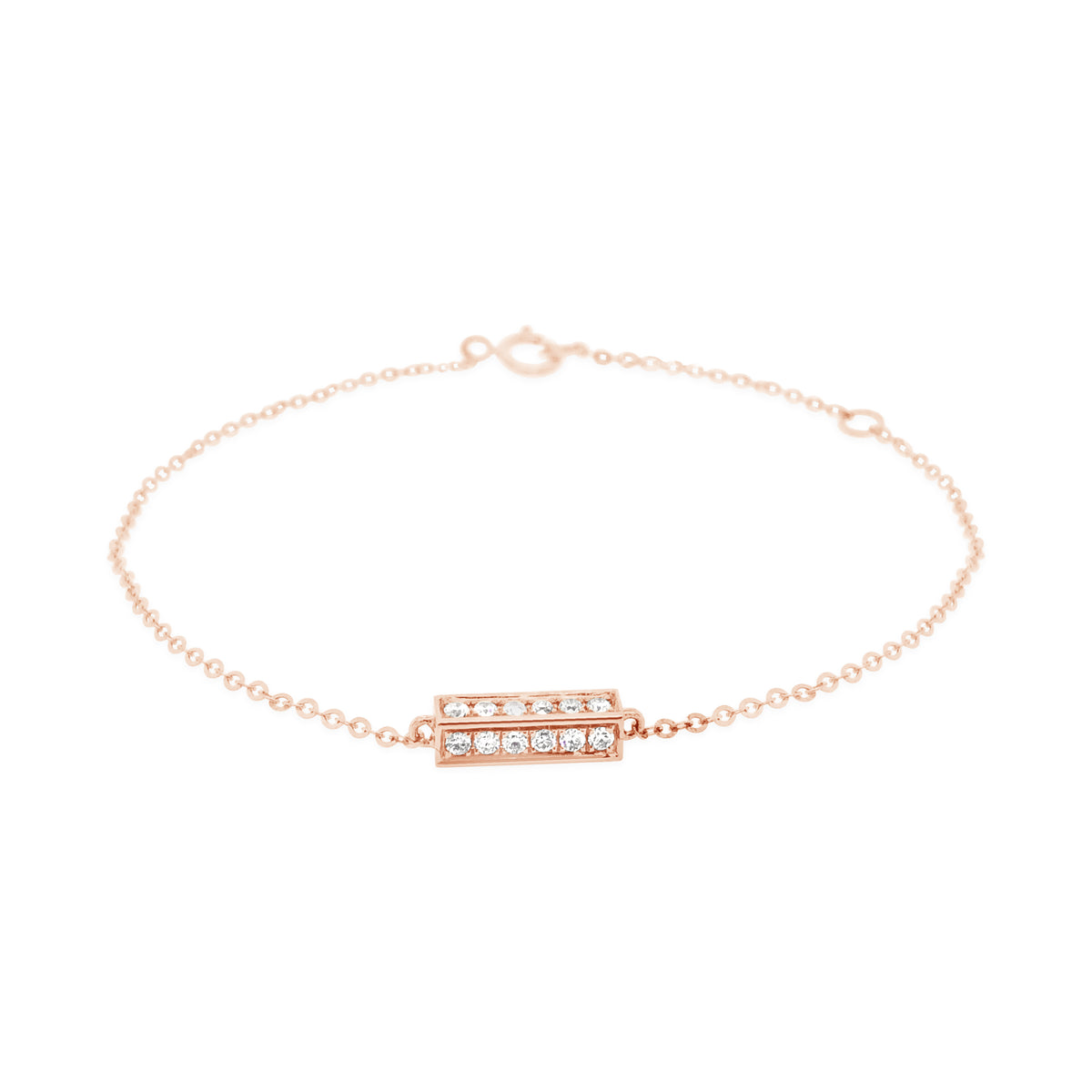 Diamond Pave Box Bracelet
