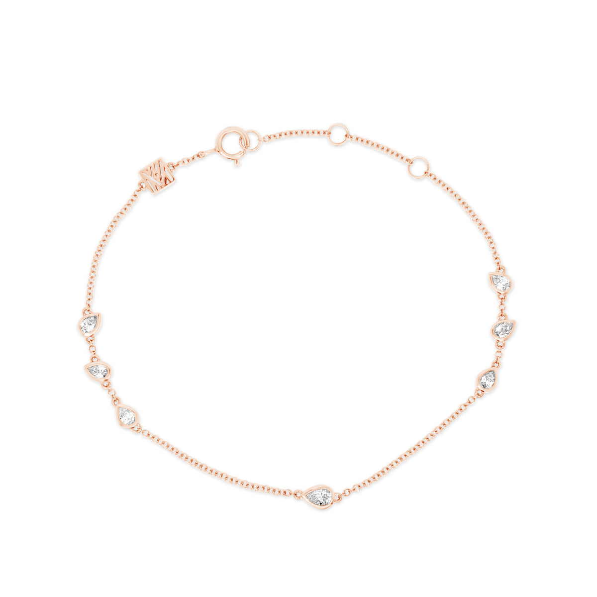 Pear Diamond Bezel Bracelet
