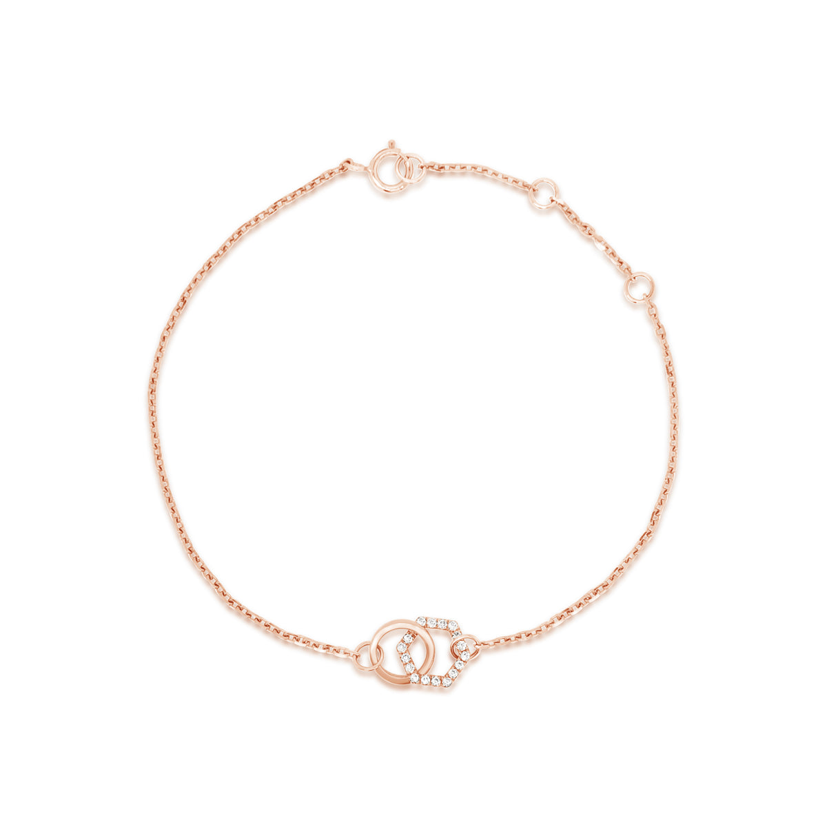 Diamond Interlocking Shape Bracelet