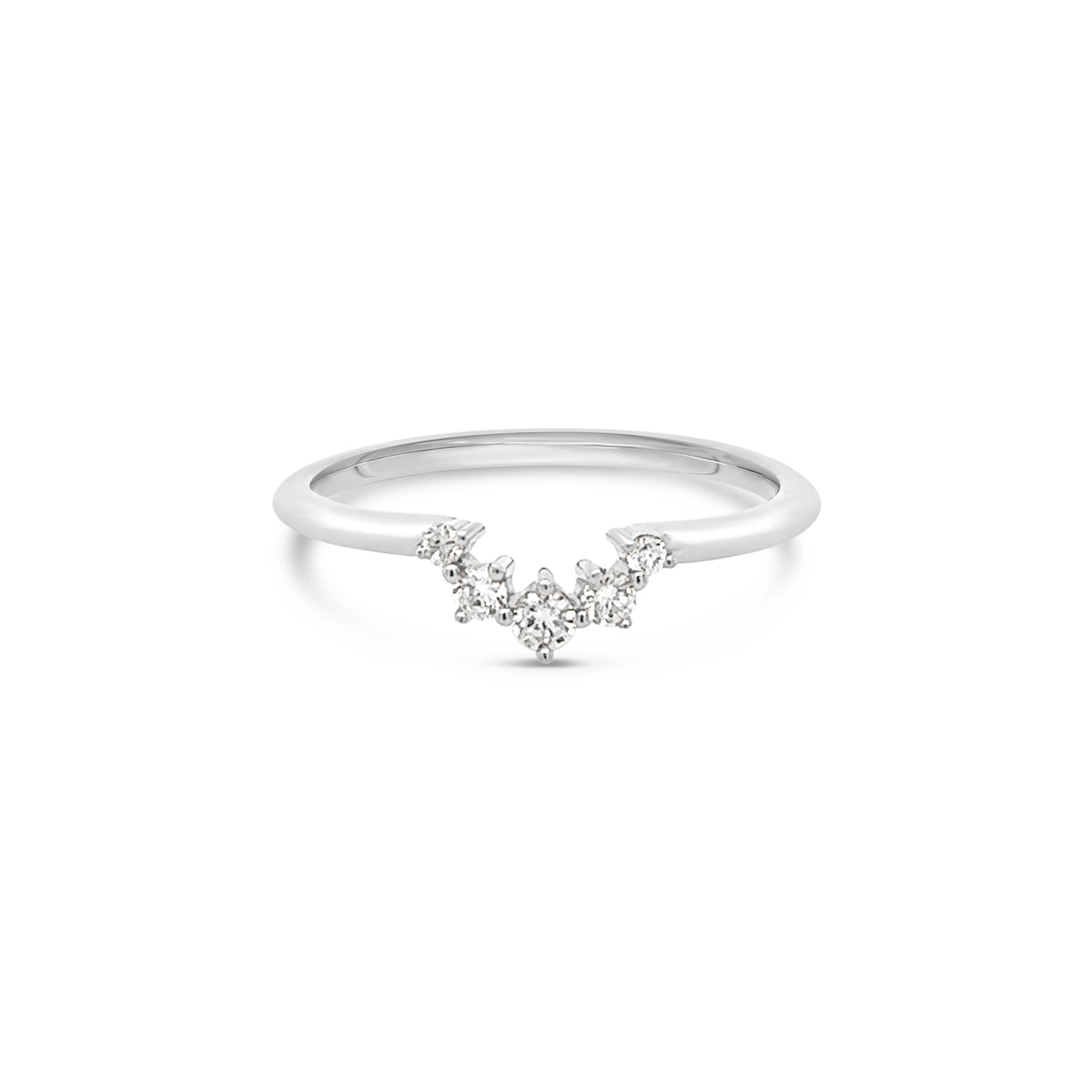 Contour Diamond Band 5 stones in 18k Yellow Gold