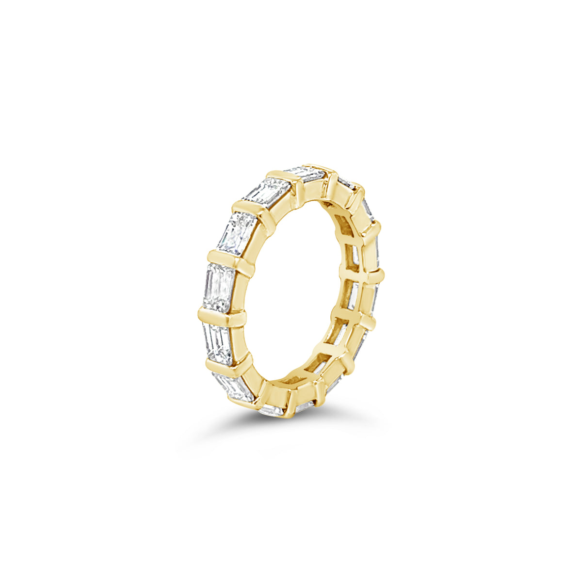 Horizontal Emerald Diamond Full Eternity Ring