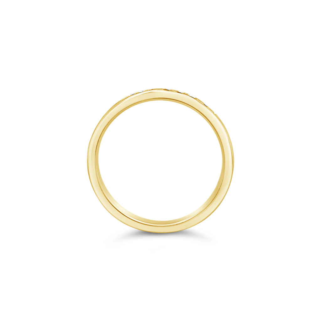 Channel Round Diamond Band 1.8mm in Platinum
