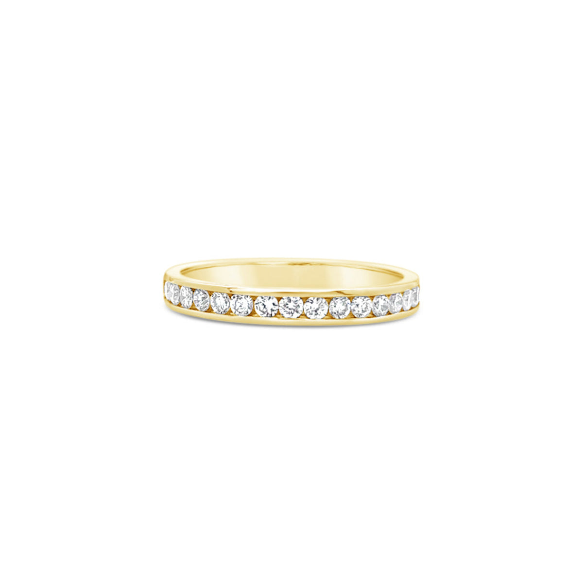 Channel Round Diamond Band 1.8mm in Platinum