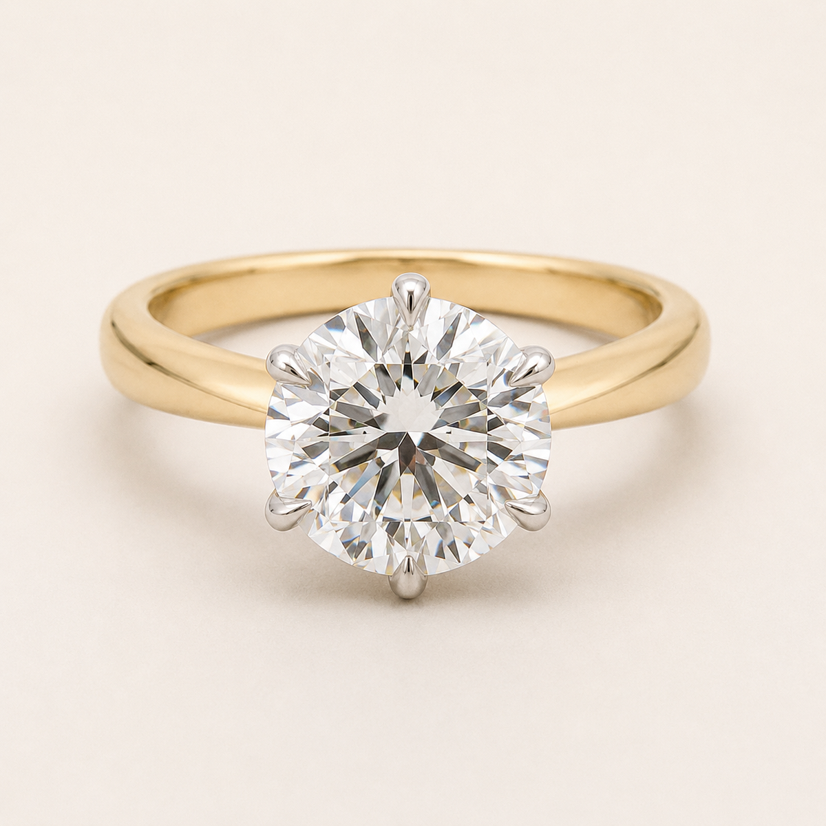 2.00ct Round Classic Six Bold