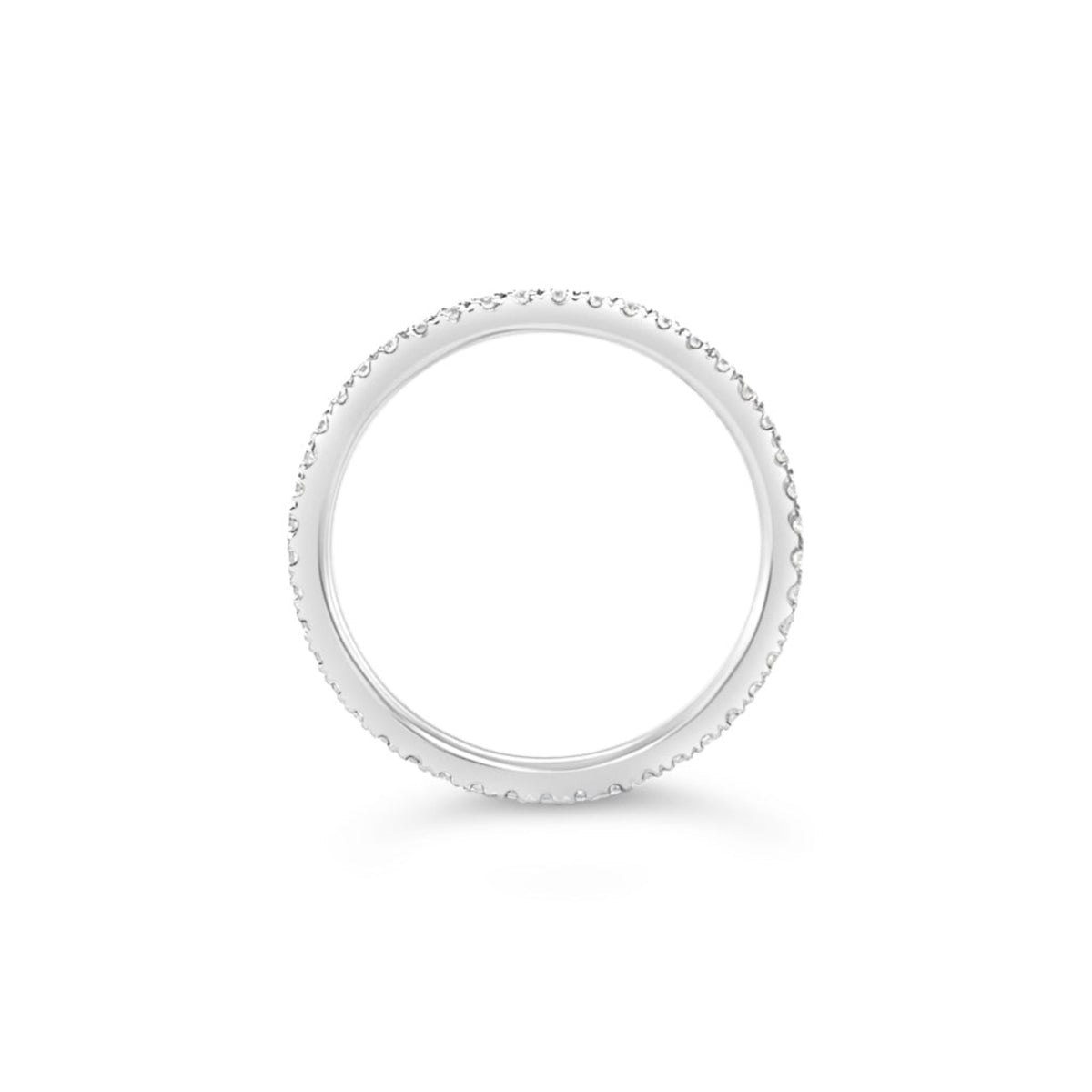 Micro Pave Diamond Band 1.6mm 18K Yellow Gold