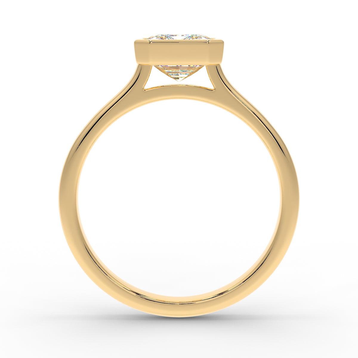 2.55 Emerald Luna Bezel Solitaire