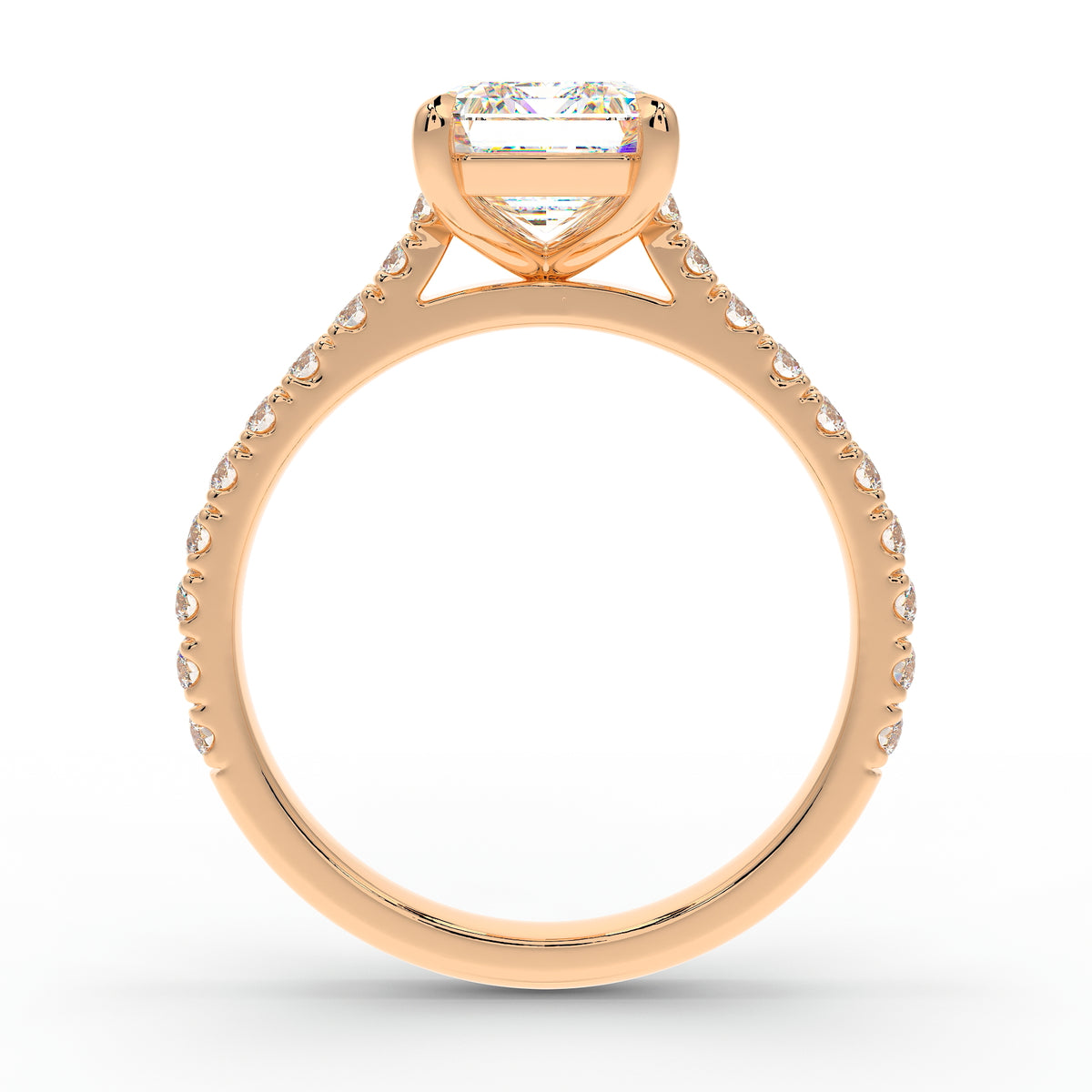 The Mira Pave | Emerald Cut