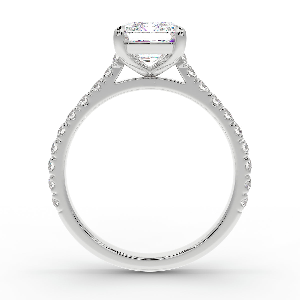 The Mira Pave | Emerald Cut