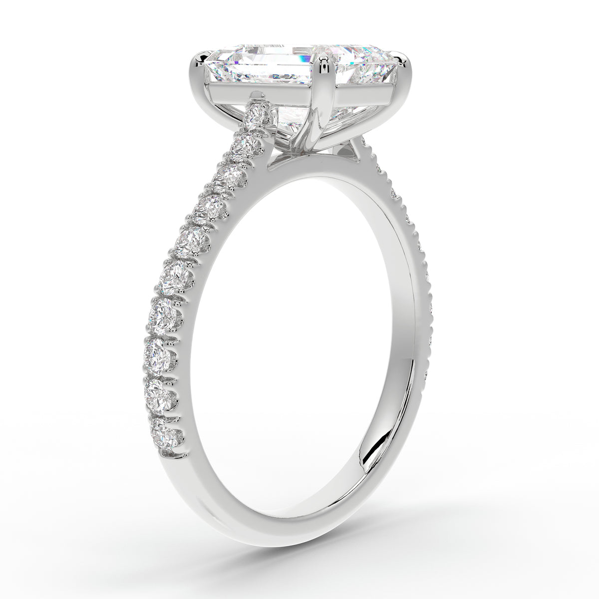 The Mira Pave | Emerald Cut