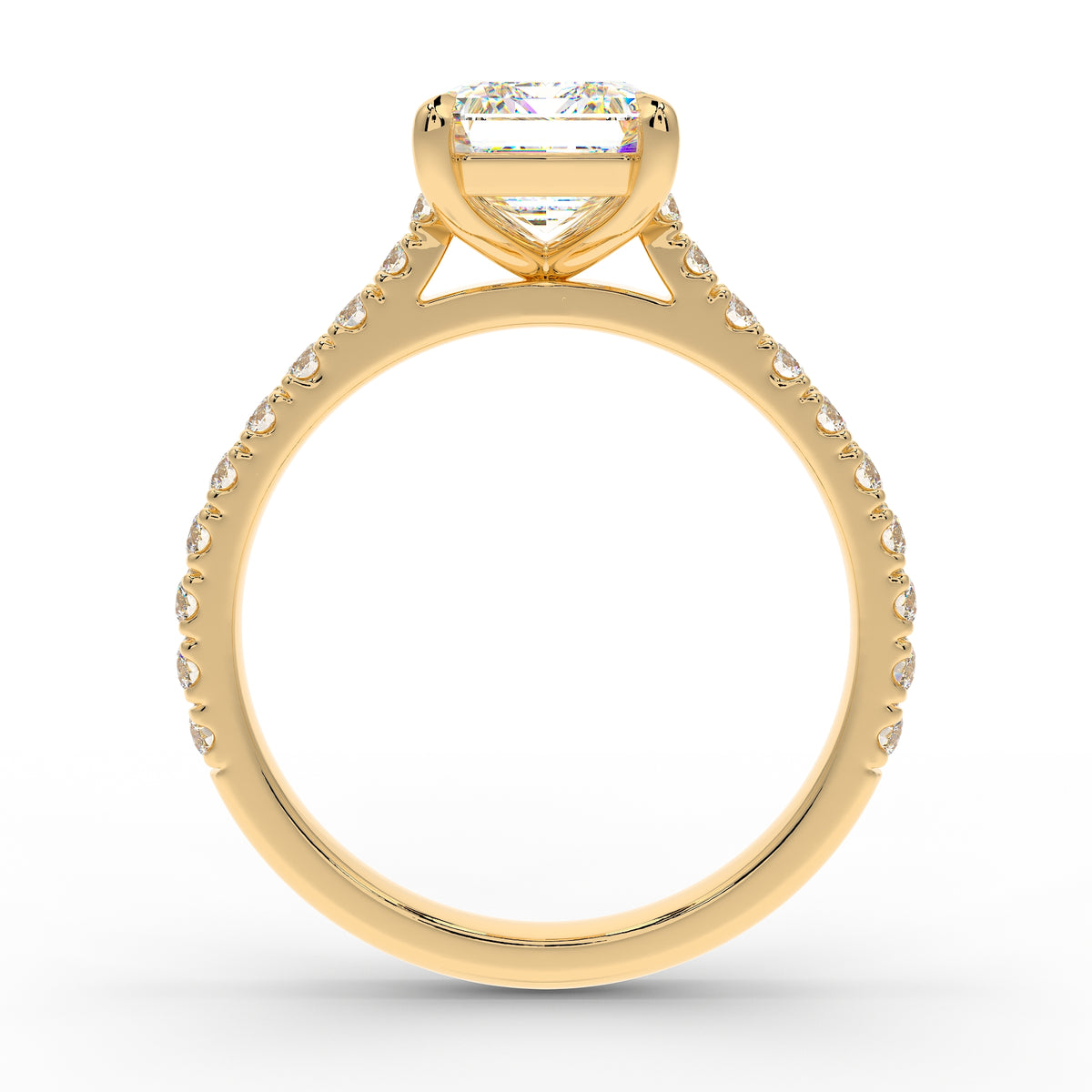 The Mira Pave | Emerald Cut