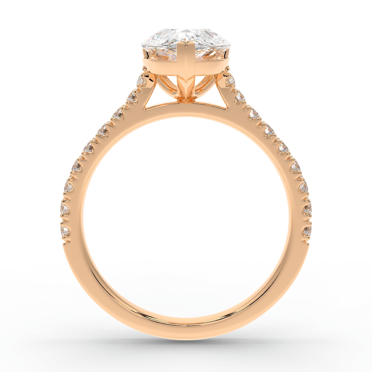 The Mira Pave | Pear Cut