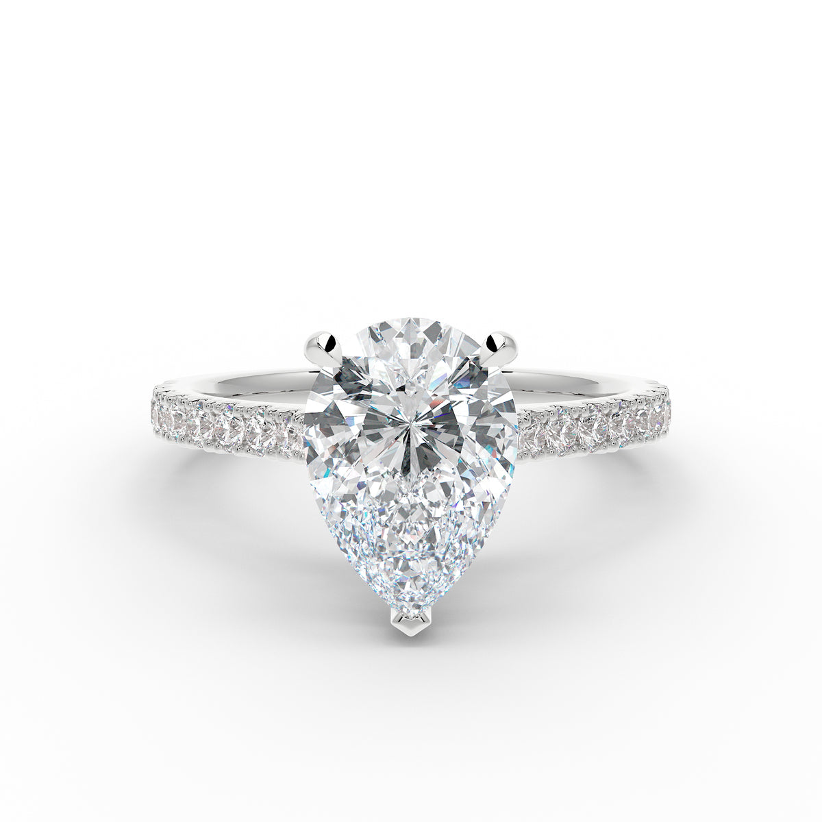 The Mira Pave | Pear Cut