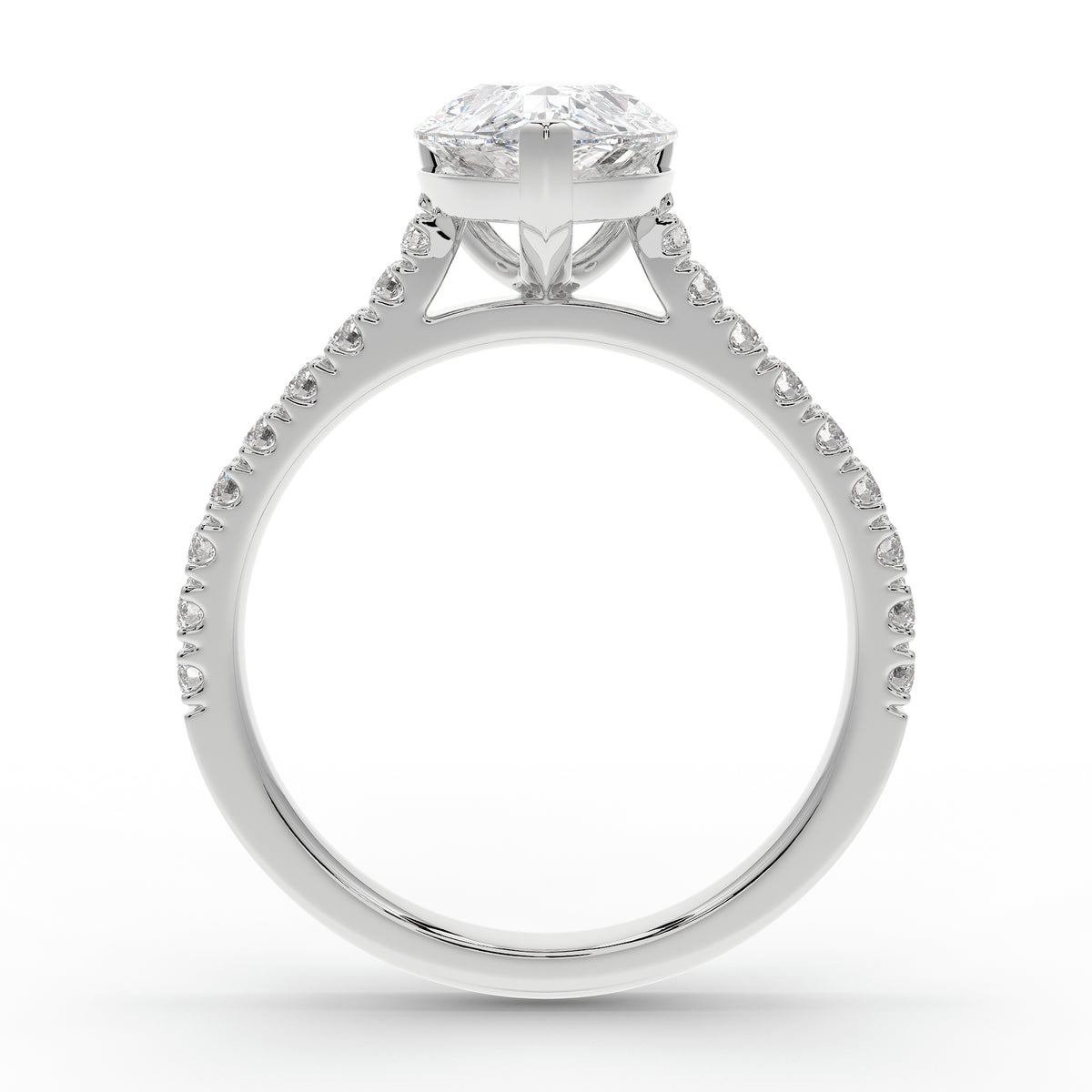 The Mira Pave | Pear Cut