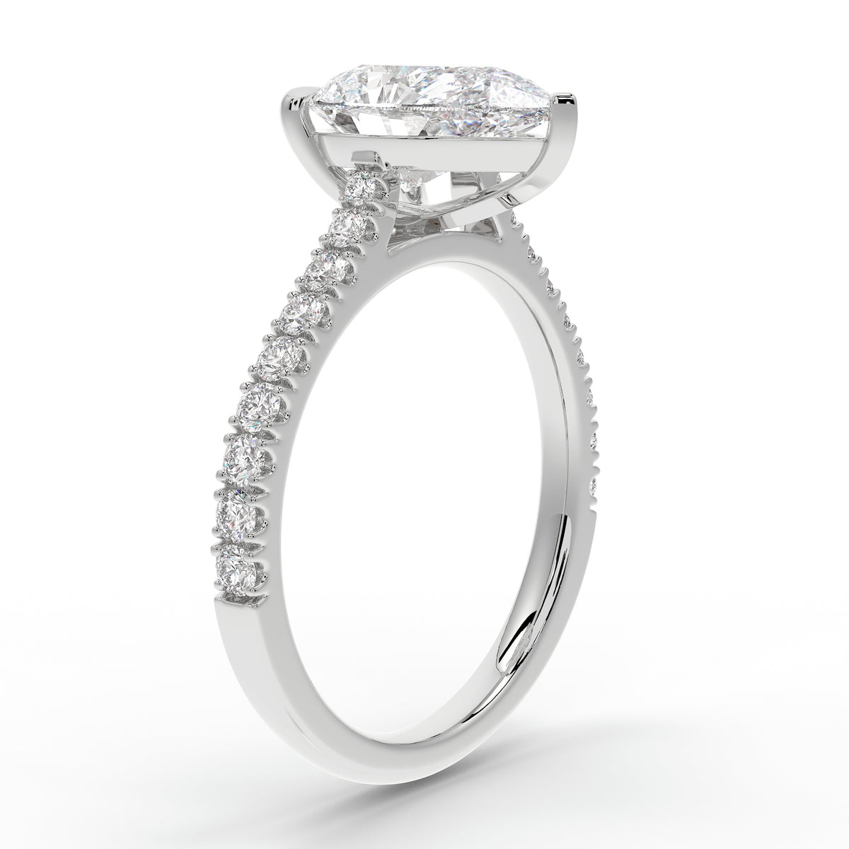 The Mira Pave | Pear Cut