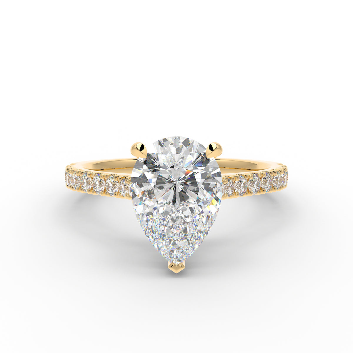 The Mira Pave | Pear Cut