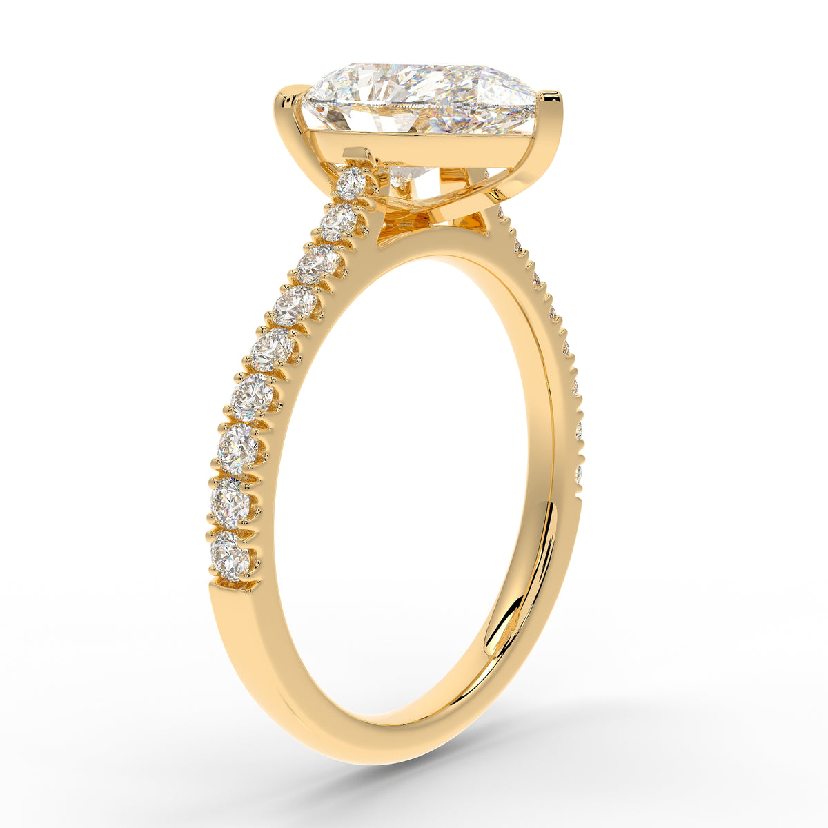 The Mira Pave | Pear Cut