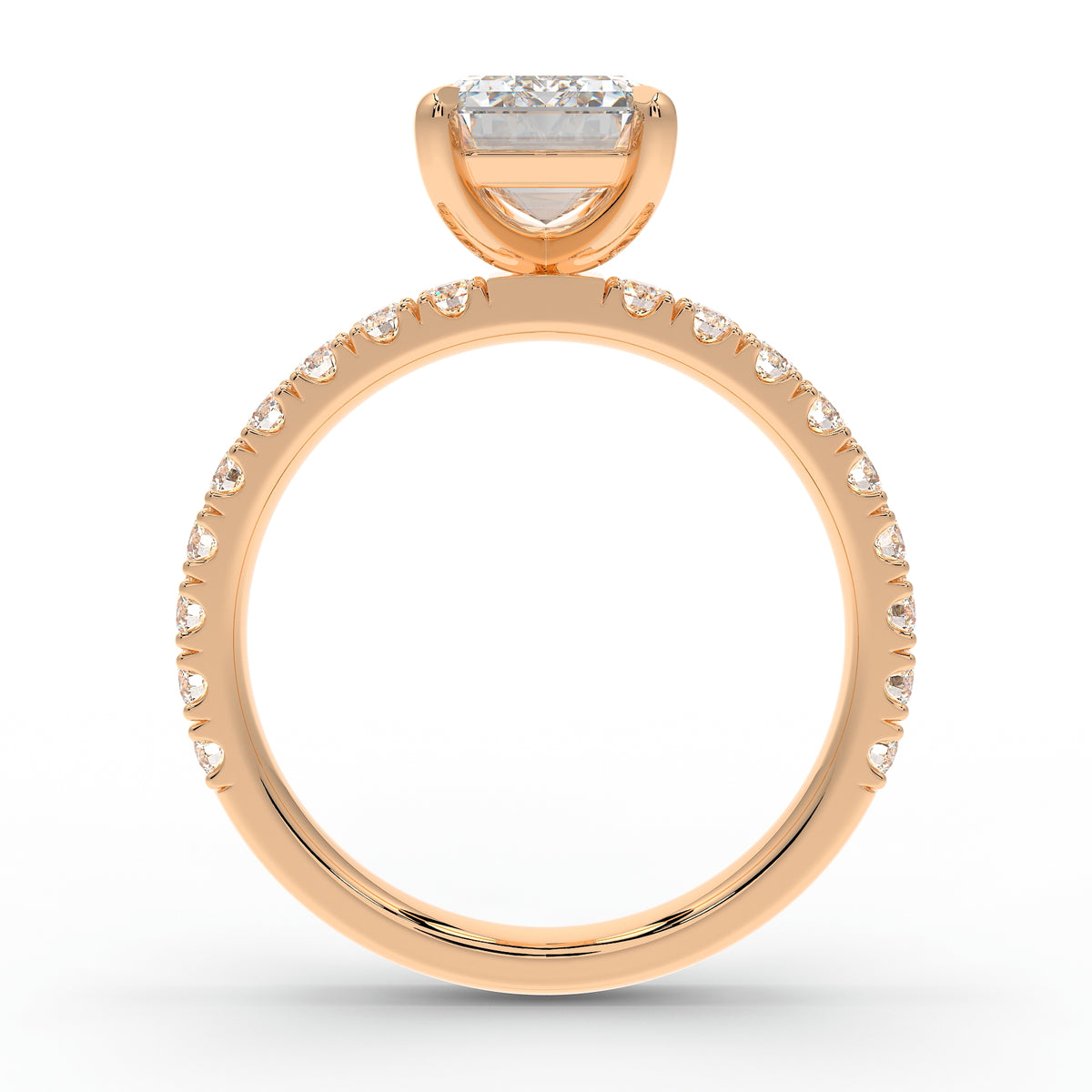 The Nova Pave | Emerald Cut