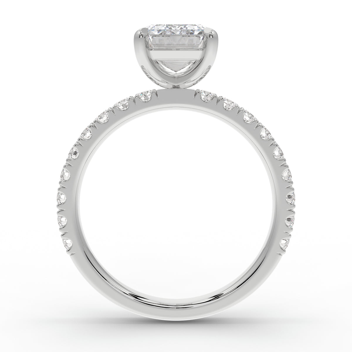 The Nova Pave | Emerald Cut