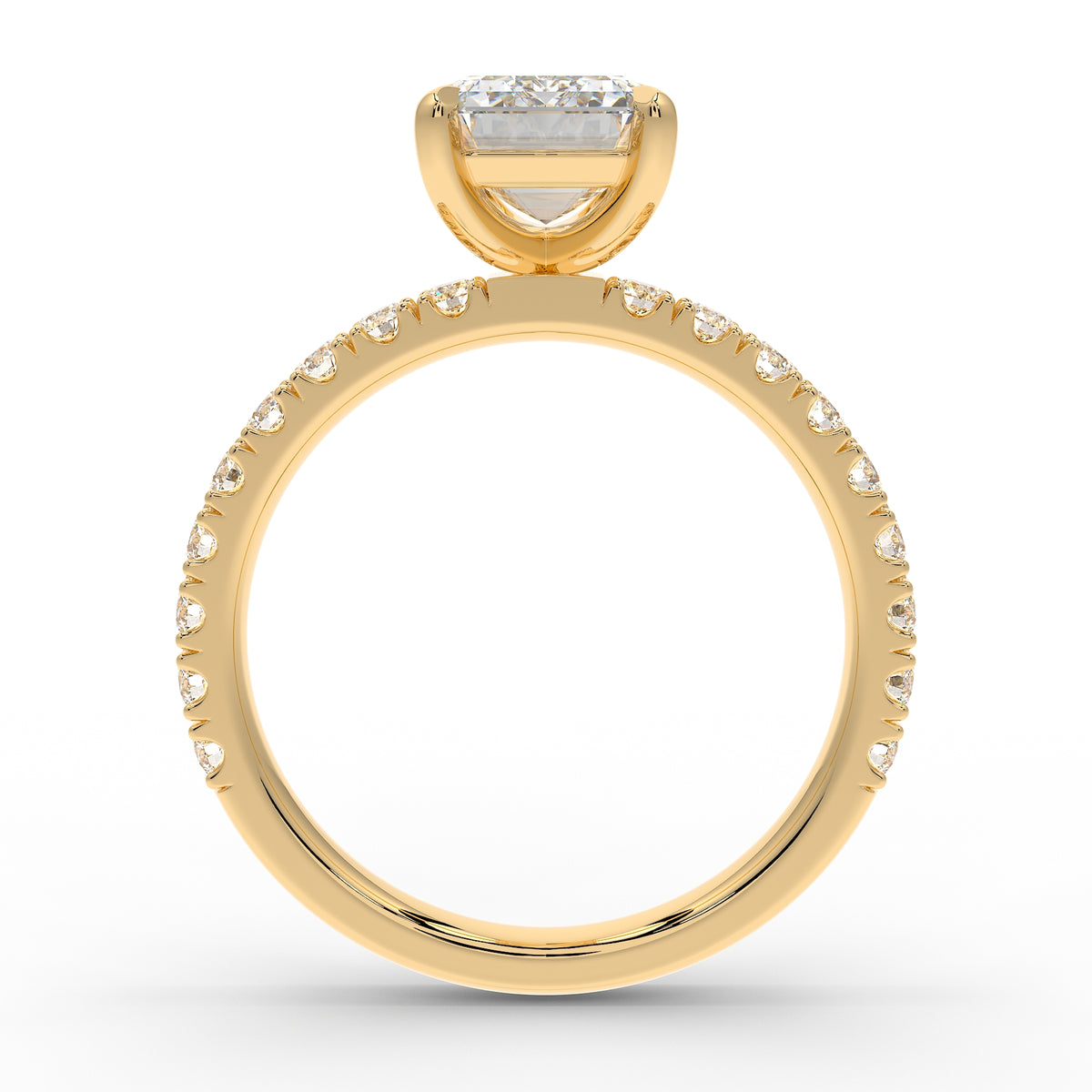 The Nova Pave | Emerald Cut