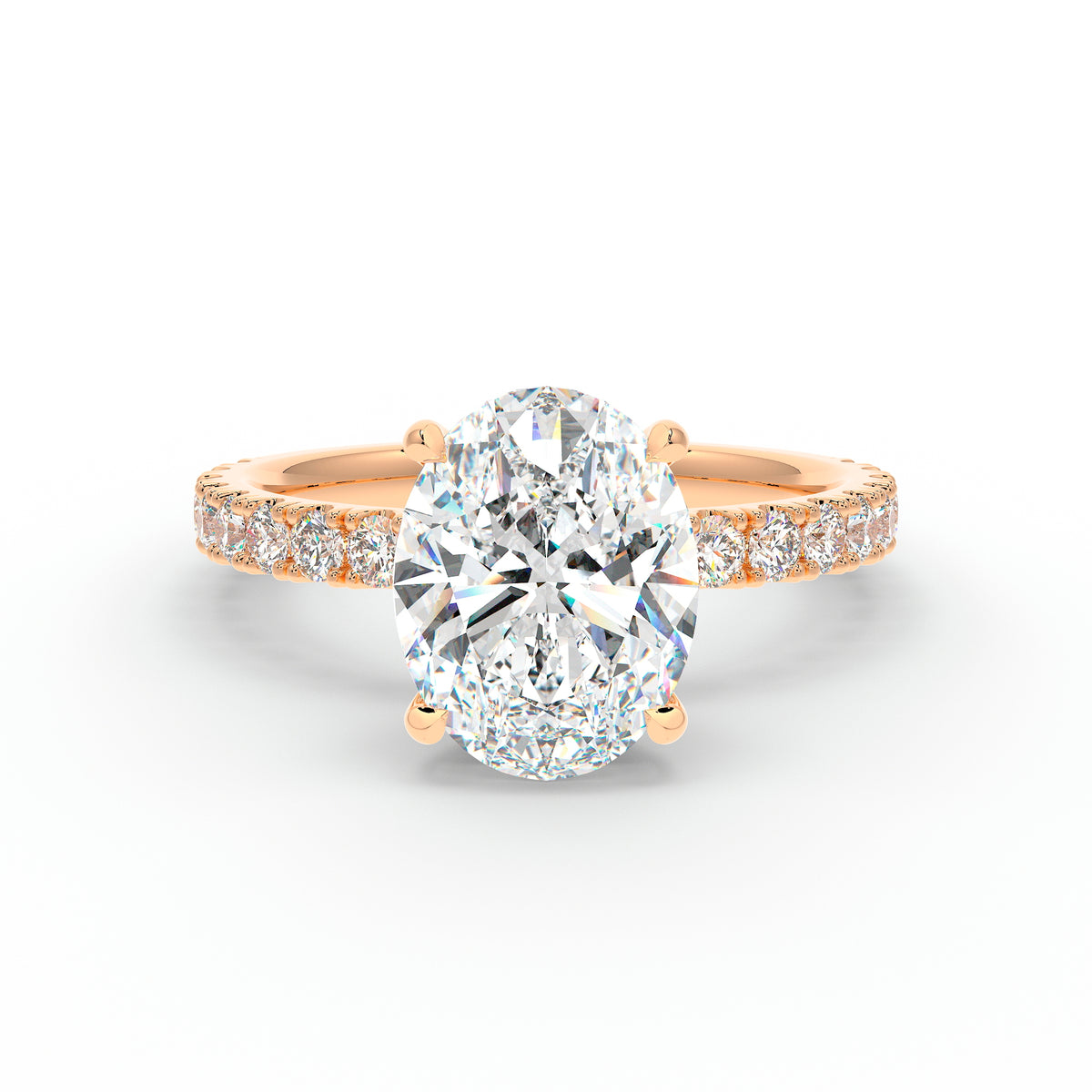 The Nova Pave | Oval Cut