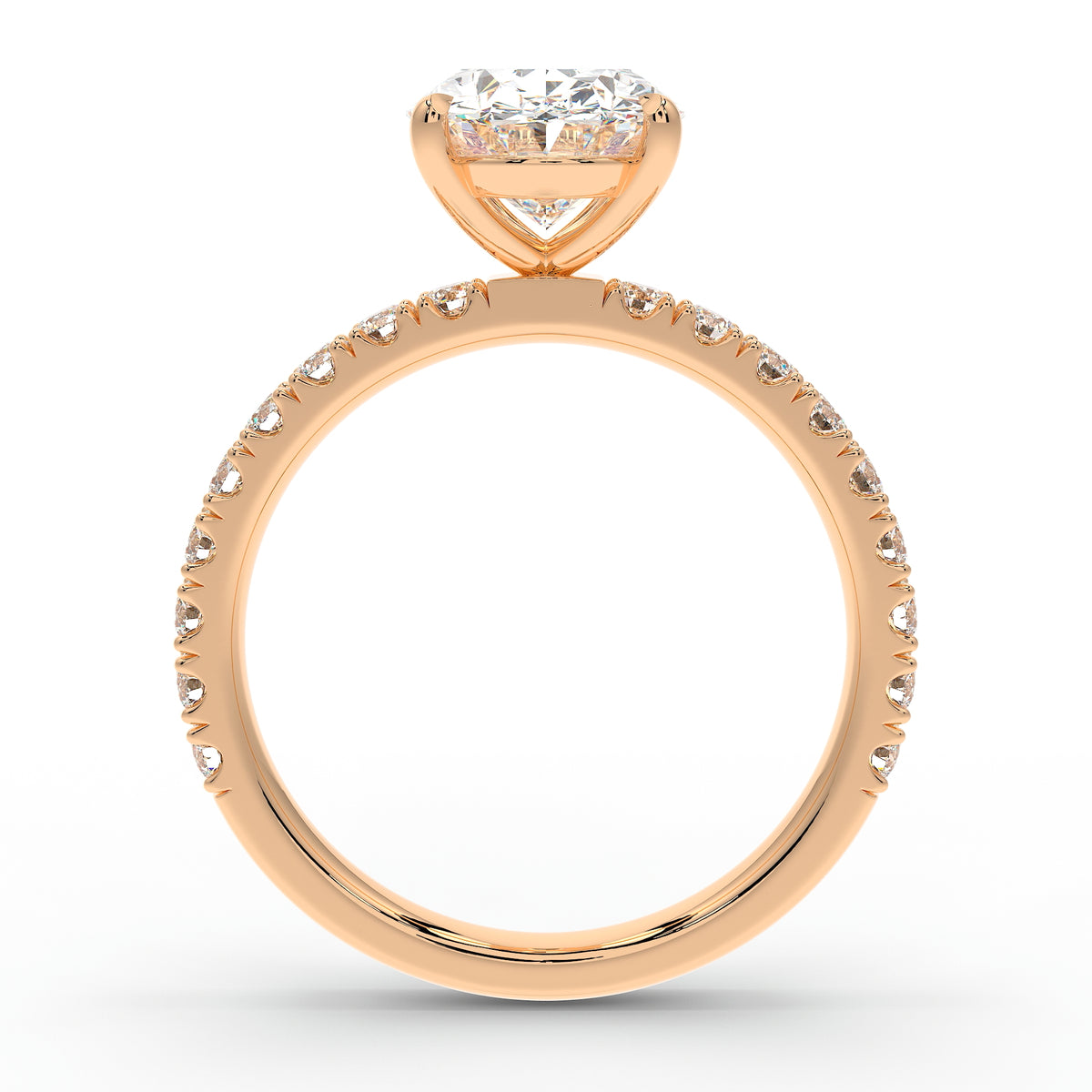 The Nova Pave | Oval Cut