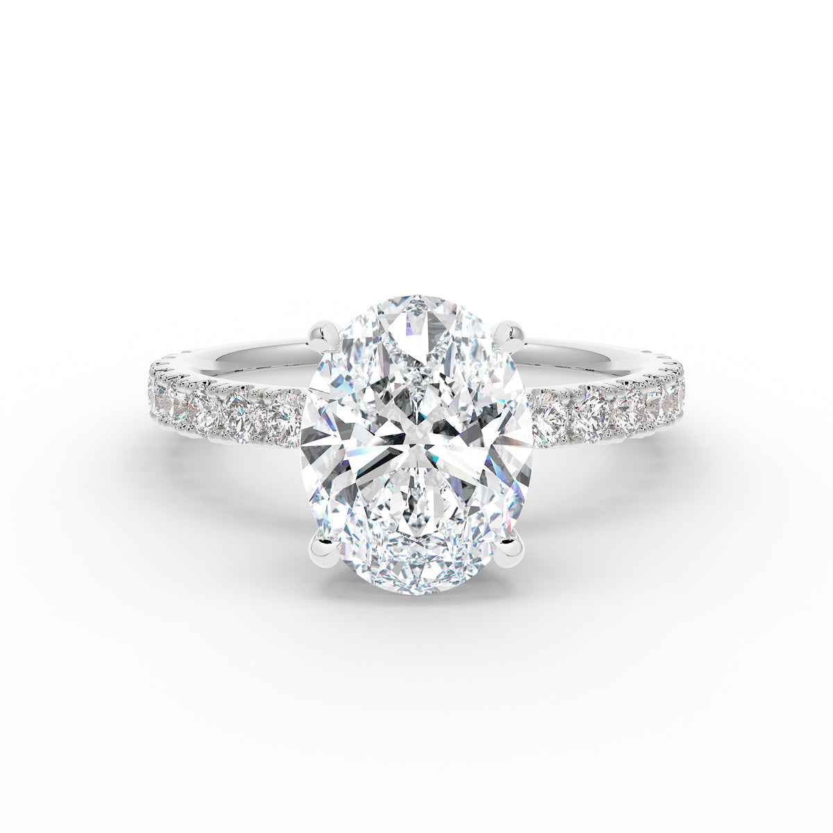 The Nova Pave | Oval Cut