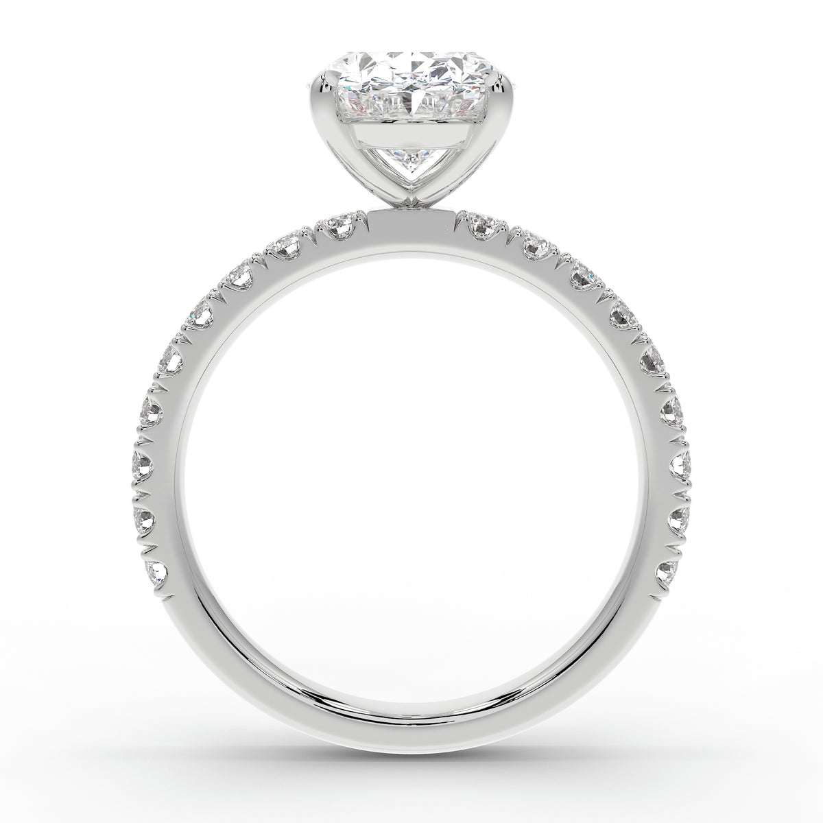 The Nova Pave | Oval Cut