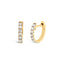 Mini Diamond Huggies | 18k Yellow Gold