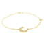 Diamond Pave Moon Bracelet