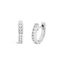 Channel Set Diamond Huggies | 18k White Gold