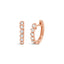 Bezel Set Diamond Huggies | 18k Rose Gold