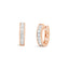 Channel Set Princess Diamond Huggies | 18k Rose Gold