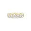 Oval Diamonds Half Eternity Ring In 18k Yellow Gold