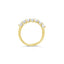 Emerald Diamond Half Eternity Ring In 18k Yellow Gold