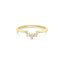 Contour Diamond Band 5 stones in 18k Yellow Gold