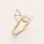 Toi et Moi  | 0.64 Marquise and 0.50 Round Lab Diamond in Semi Bezel