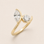 Toi et Moi  | 0.64 Marquise and 0.50 Round Lab Diamond in Semi Bezel