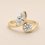 Toi et Moi  | 0.64 Marquise and 0.50 Round Lab Diamond in Semi Bezel