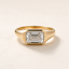 1.76 Emerald Lab East West Signet Ring