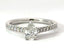 Solitaire Pear Cut Diamond Engagement Ring with Diamond Shoulders