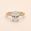 NOVA LUMEN· PETALIS™ | 1.54 Oval Lab Diamond with Pave Diamond Band